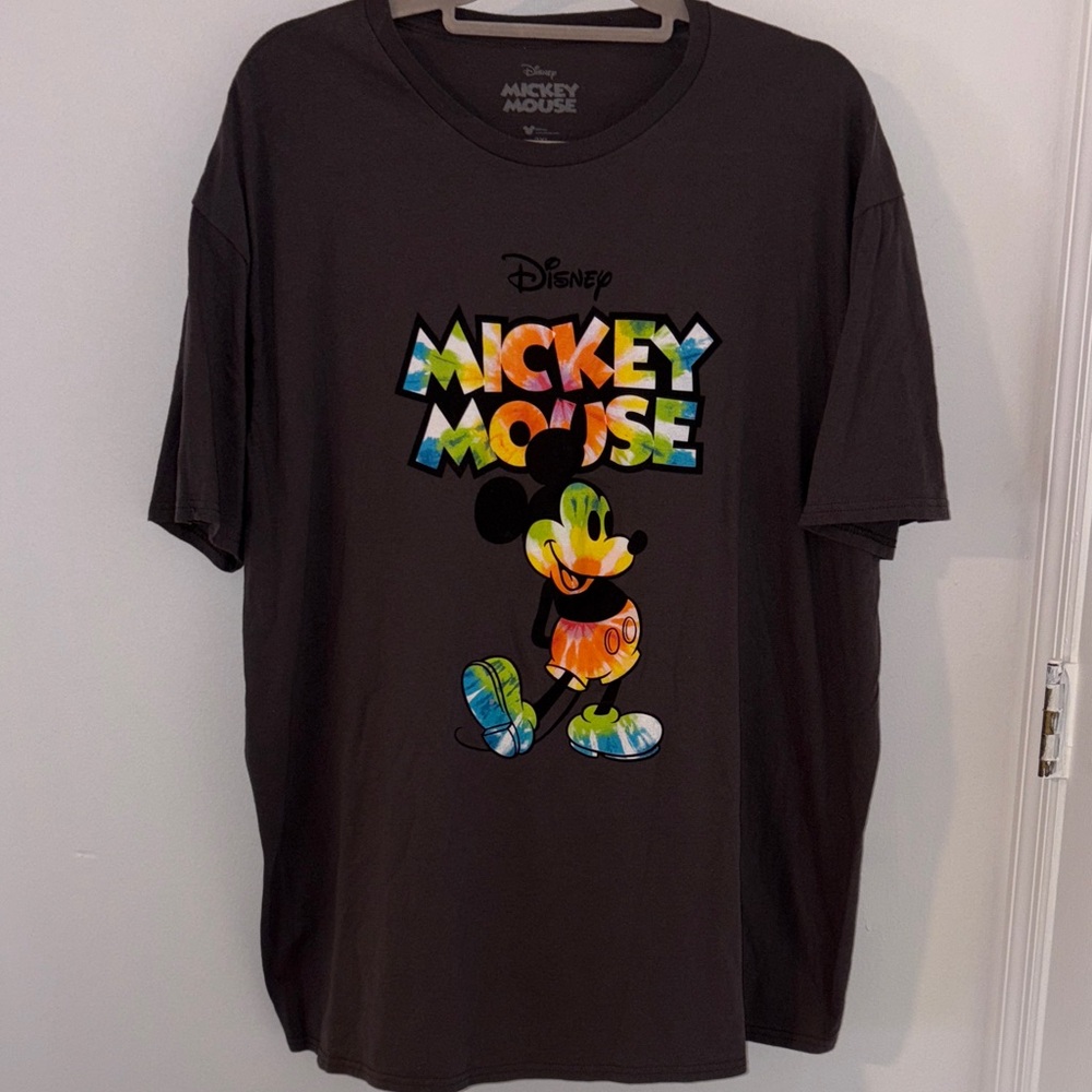 Disney Mickey Mouse Colorful Graphic Tee - Dark Gray 2XL NWT